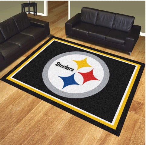 Pittsburgh Steelers  8x10 Dorm / Home Plush Rug