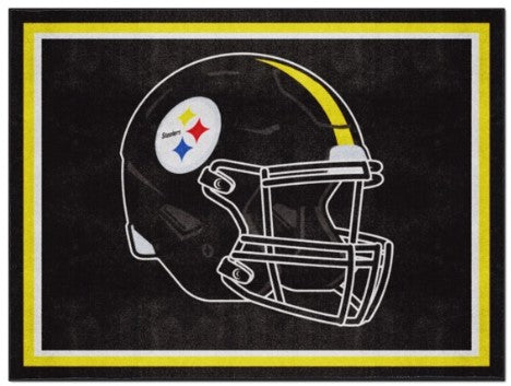 Pittsburgh Steelers  8x10 Dorm / Home Plush Helmet Rug