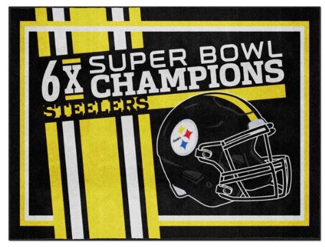 Pittsburg Steelers Dynasty  8x10 Dorm / Home  Rug